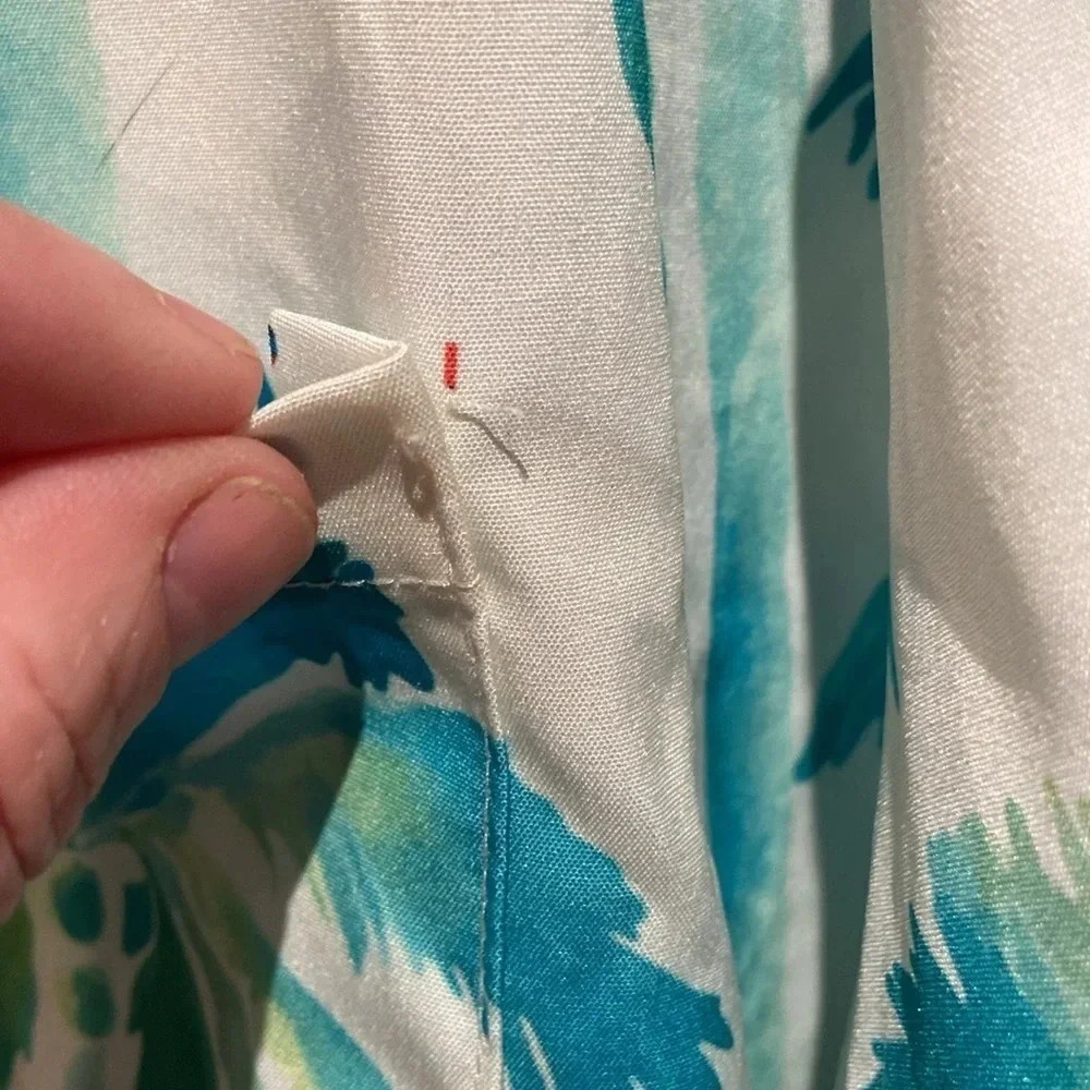 Hardaddy Short Sleeved Button Down Shirt Men Size M Palm Tree Print Front Pocket - Picture 5 of 8